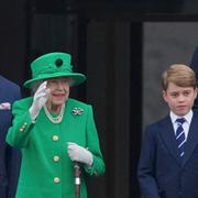 Brittiska kungafamiljen på Buckingham palace, London.