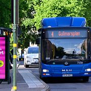 Buss i Stockholm.
