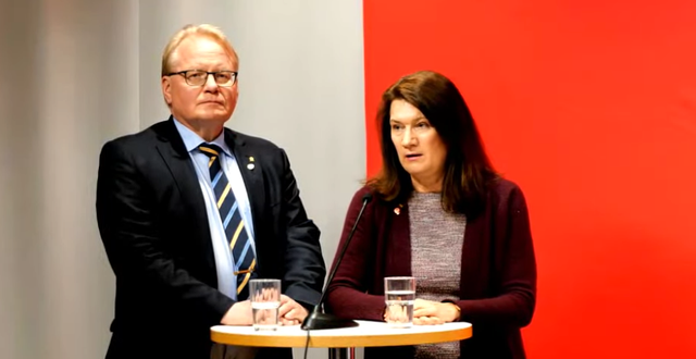 Peter Hultqvist/Ann Linde.  Skärmdump.