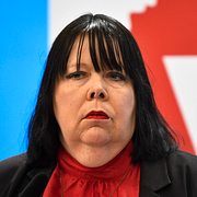 Centerpartiets vice partiledare Rickard Nordin och Vänsterpartiets partisekreterare Maria Forsberg.