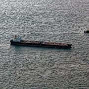 Den ryska oljetankern Eventin utanför Tysklands kust.