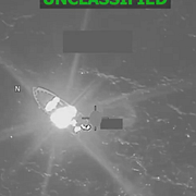 Stilbild tagen ur en video från attacken som släppts av USA:s militär.