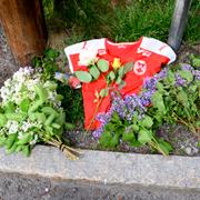 Blommor utanför villan i Mälarhöjden.