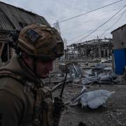 Ukrainsk soldat i Pokrovsk tidigare i år. 