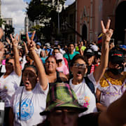 Anhängare till Maduro i Caracas, 4 januari. 