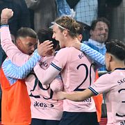 Malmöjubel efter 0-1 av Sead Haksabanovic.