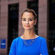 Kristdemokraternas Alice Teodorescu Måwe i Europaparlamentet i Strasbourg.