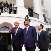 President Donald Trump tillsammans med Kinas ledare Xi Jinping.