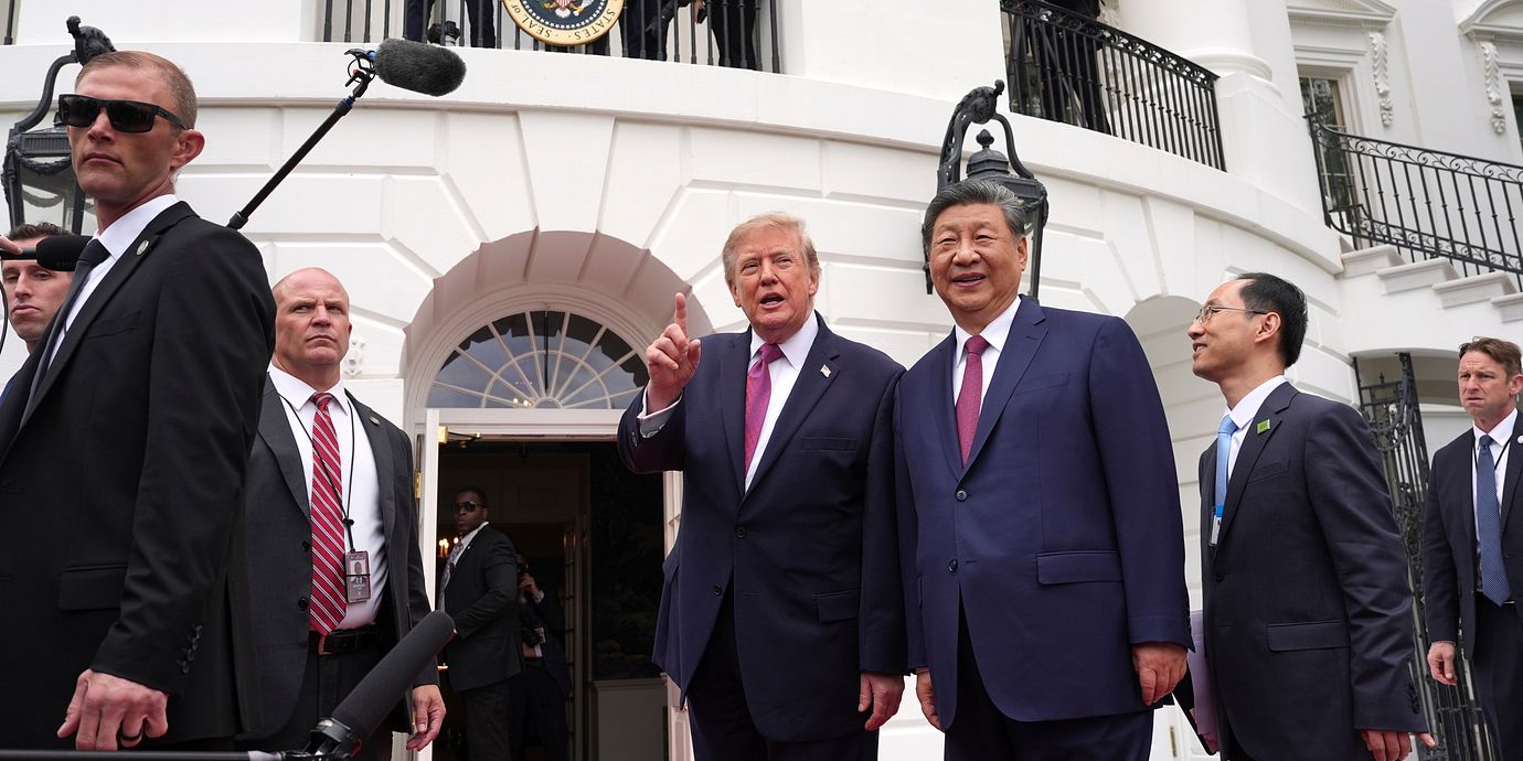 President Donald Trump tillsammans med Kinas ledare Xi Jinping.
