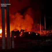 Bilder från nattens attacker.