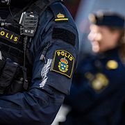 Arkivbild på poliser.