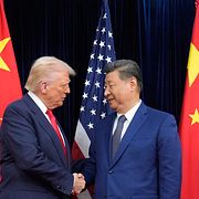 Trump och Xi vid toppmötet i Sydkorea i oktober 2025.