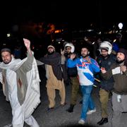 Människor protesterar mot frikännandet av Asia Bibi. Arkivbild.