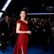 Huvudrollsinnehavaren Daisy Ridley på premiären.