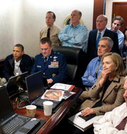 Ulf Kristersson (M) / Arkivbild. Obama-administrationen i Vita husets ”situation room” följer insatsen som dödade Usama Bin Laden. 