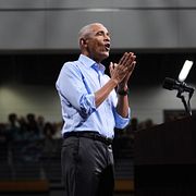 Barack Obama under talet i Ohio.