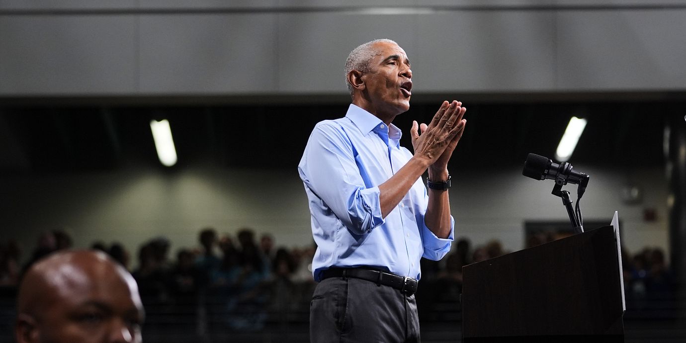 Barack Obama under talet i Ohio.