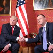 Donald Trump och Andrzej Duda.