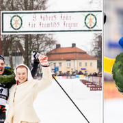 Torleif Syrstad och Emilie Fleten firar sina segrar.