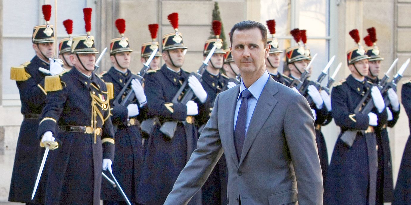 Arkvibild på Bashar al-Assad.