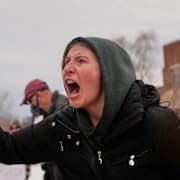 En demonstrant i Minneapolis i helgen. 