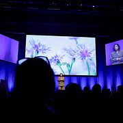 Liberalernas partiledare Simona Mohamsson (L) håller tal under partiets landsmöte i Karlstad.