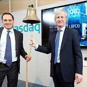 Röko-grundaren Fredrik Karlsson när han 2014 ringde i börsklockan vid sektorkollegan Lifcos notering.