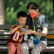 Pojke i Peking, arkivbild från 2022. 