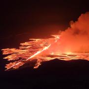 Lava efter vulkanutbrottet