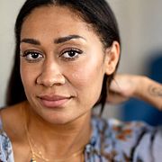 Poddaren och programledaren Julia Frändfors.