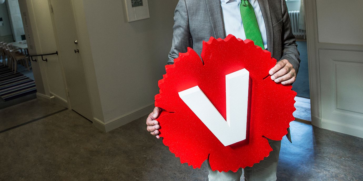 Vänsterpartiets logotyp, arkivbild från 2014.