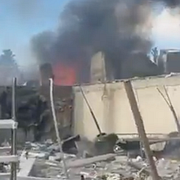 Israels militär har lagt ut video från platsen på X.