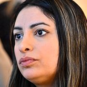 Vänsterpartiets partiledare Nooshi Dadgostar.