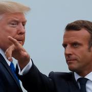 Donald Trump och Emmanuel Macron. 