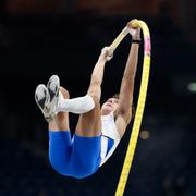 Armand Duplantis under lördagens tävlingar i Berlin.