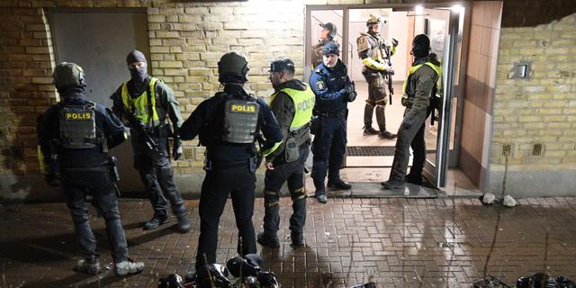 Polisinsats vid skjutning i Malmö i februari. Johan Nilsson/TT / TT NYHETSBYRÅN