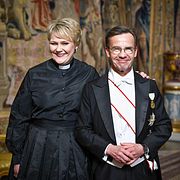 Statsminister Ulf Kristersson med fru Birgitta Ed.