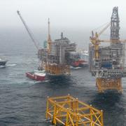 Norsk oljerigg i Nordsjön.