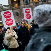 En demonstration mot tvångssteriliseringar 20012. Arkivbild.