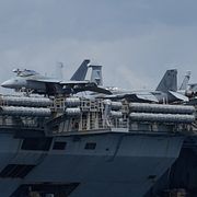Ett stridplan ombord på USS Nimitz.