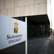 Skaraborgs tingsrätt, där häktningsförhandlingarna. motden misstänkte mannen ska hållas under onsdagen. 