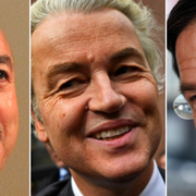 Mevlüt Çavusoglu, Geert Wilders, Mark Rutte.