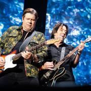 Mats Persson och Per Gessle när Gyllene Tider inledde sin sommarturné på Brottet i Halmstad.