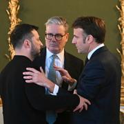 Zelenskyj, Starmer och Macron.