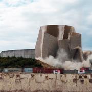 Rivningen av kärnkraftverket i tyska Muelheim-Kaerlich 2019.