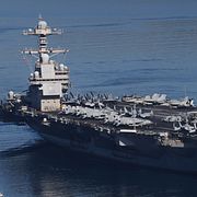 Det amerikanska hangarfartyget USS Gerald R Ford.