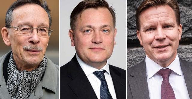 Ekonomerna Calmfors, Persson och Magnusson. Arkivbilder/Pressbild. TT/Swedbank