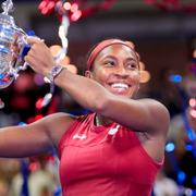 Coco Gauff med bucklan.