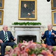 Joe Biden och Lula da Silva under mötet.