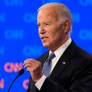 Joe Biden under den senaste debatten med Donald Trump